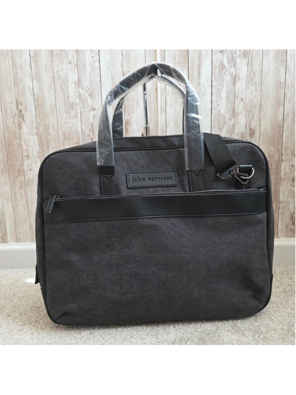 Men's John Varvatos Gray Briefcase NWOT